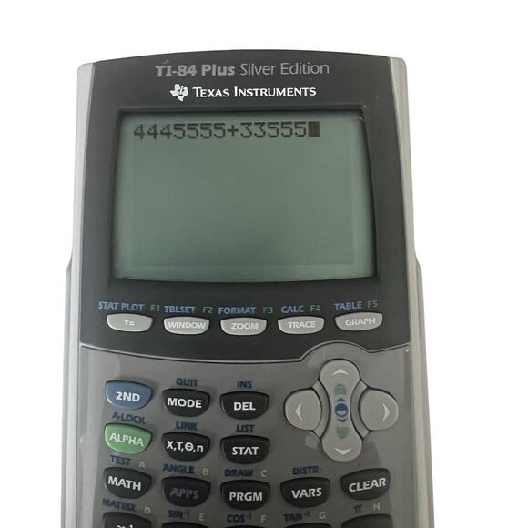 Texas Instruments TI-84 Plus Silver Edition Graphing Calculator Tested & Works - Picture 2 of 5